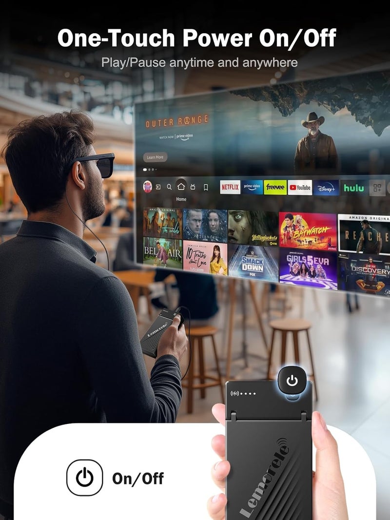 Lemorele HDMI to USB-C Adapter with 5000mAh Battery, 4K@60Hz Converter for Fire TV Stick, Compatible with AR Glasses (Xreal Air/Rokid) and USB-C Monitors - Image 5